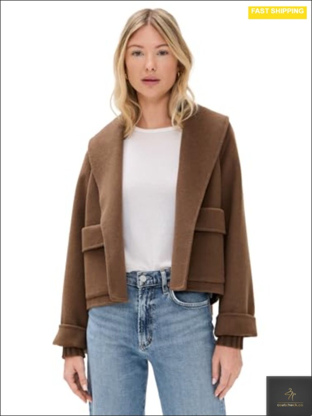 Crop Icon Coat Wool Blend Felt Trench
